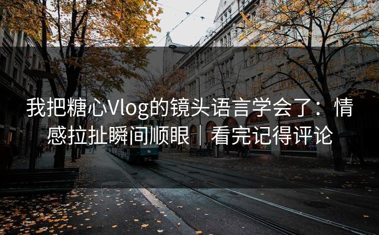 我把糖心Vlog的镜头语言学会了:情感拉扯瞬间顺眼|看完记得评论